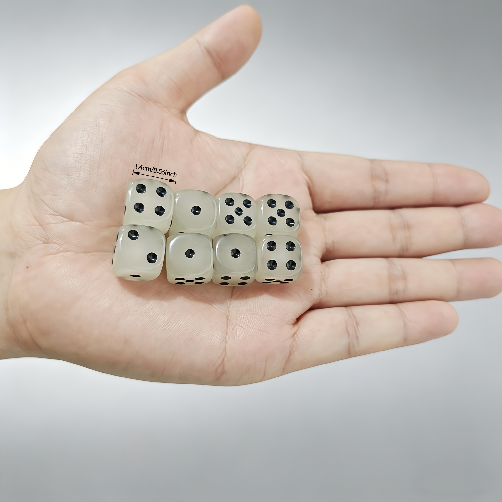 8pcs Luminous Game Dice for Nightclubs and Bars